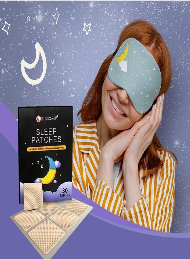 Hodaf - HODAF Sleep Patches (Pack of 30) | Infused with Magnesium, Melatonin and Valerian Root Extract | Plant-Based and Water-Resistant - Image 1