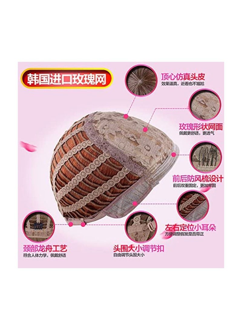 إستيل شعر مستعار مقاوم للحرارة من الألياف Eestelle مع الانفجارات للنساء بمظهر طبيعي شعر مستعار كامل للحفلات اليومية ، حليقة ، مموج ، مستقيم ، طويل ، قصير (شعر مستعار قصير 12/613) - Image 4