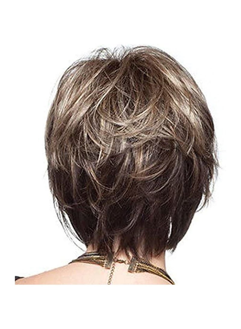 إستيل شعر مستعار مقاوم للحرارة من الألياف Eestelle مع الانفجارات للنساء بمظهر طبيعي شعر مستعار كامل للحفلات اليومية ، حليقة ، مموج ، مستقيم ، طويل ، قصير (شعر مستعار قصير 12/613) - Image 3