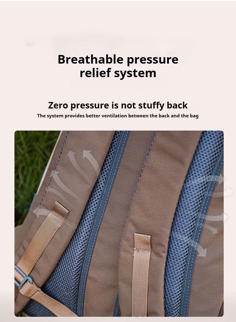 Hiking backpack waterproof wear-resistant mountaineering bag large capacity leisure travel bag lightweight outdoor backpack - Image 3