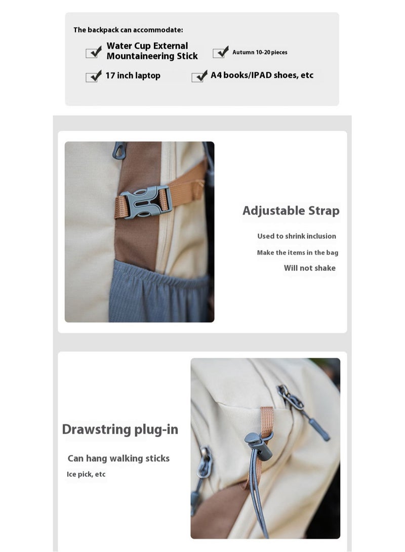 Hiking backpack waterproof wear-resistant mountaineering bag large capacity leisure travel bag lightweight outdoor backpack - Image 5