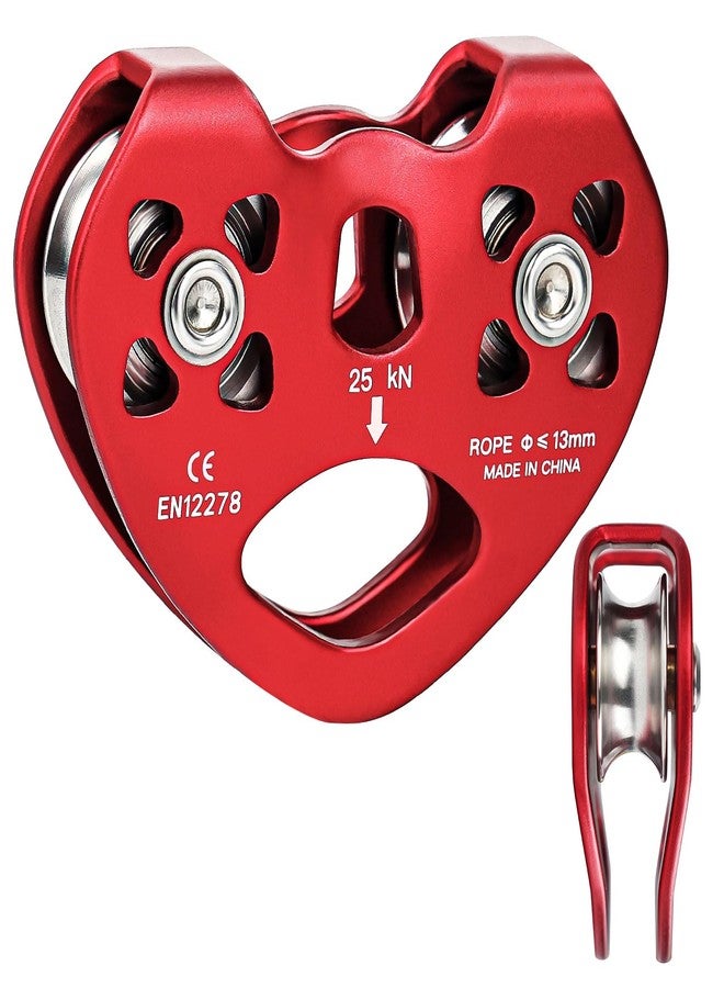 AOKWIT Zipline Pulley 25KN Aluminum Stainless Steel Roller Tandem Speed Dual Trolley Ropes 8-13mm Zipline Trolley for Cable & Rope Heavy Duty Rescue Climbing Hauling Backyard Zipline Mountaineering Rigging - Image 1