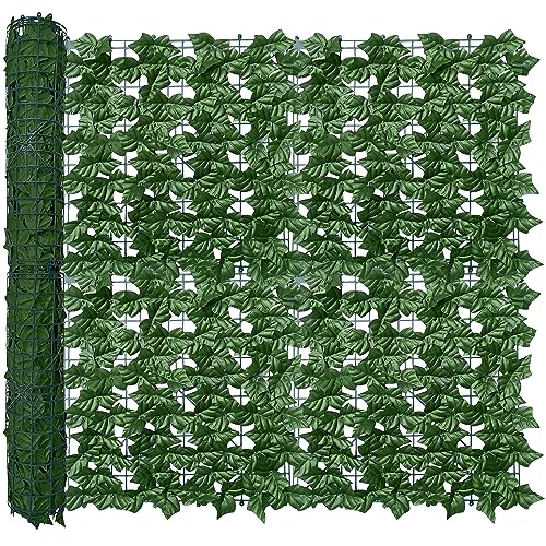 ODTORY Artificial Ivy Privacy Fence Wall Screen,40X160 in UV-Anti Faux Greenery Backdrop Ivy Vine Leaf Hedges Fence Panels for Patio, Balcony, Garden, Backyard Indoor Outdoor Green Wall Decor - Image 1