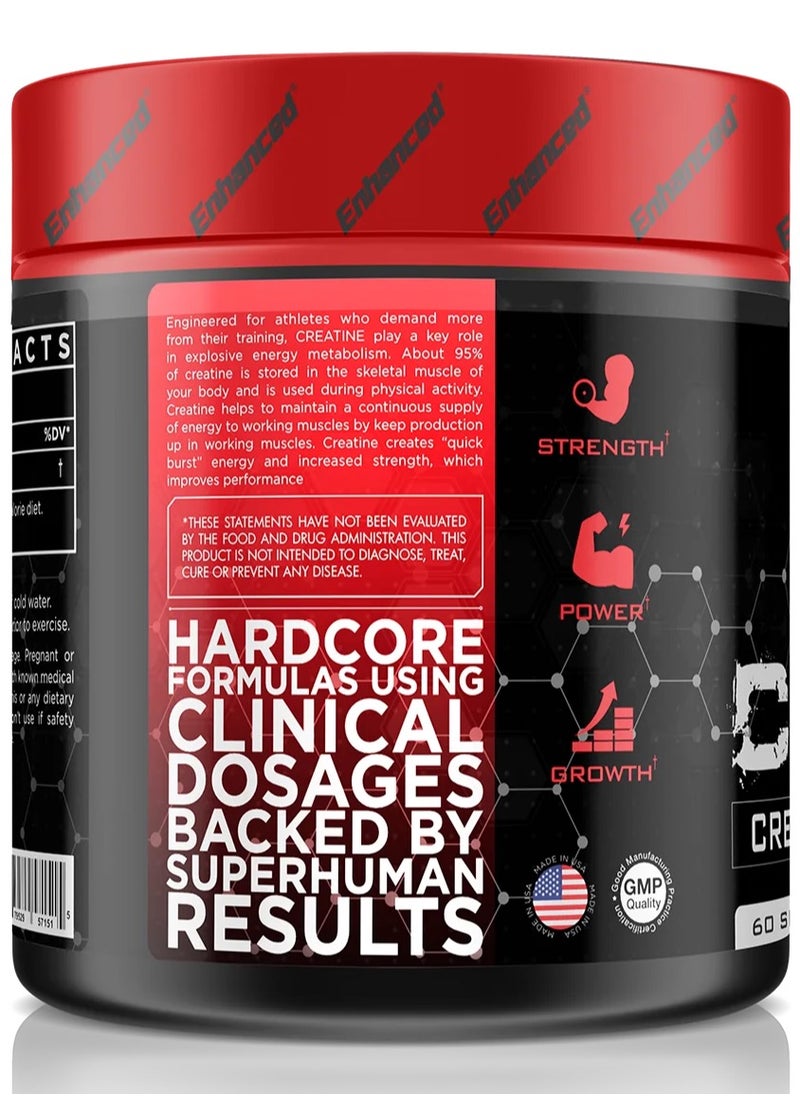 Enhanced Creatine Monohydrate 300g 60 Servings Unflavored  - Image 2