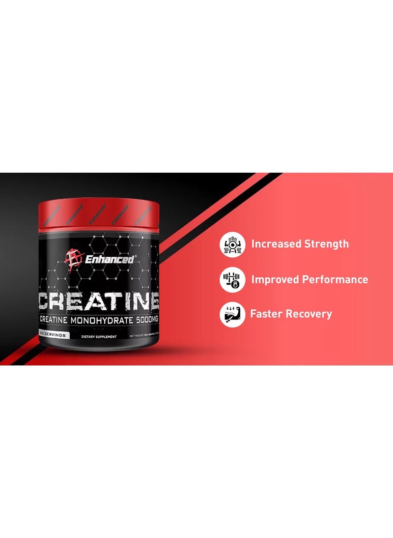 Enhanced Creatine Monohydrate 300g 60 Servings Unflavored  - Image 4