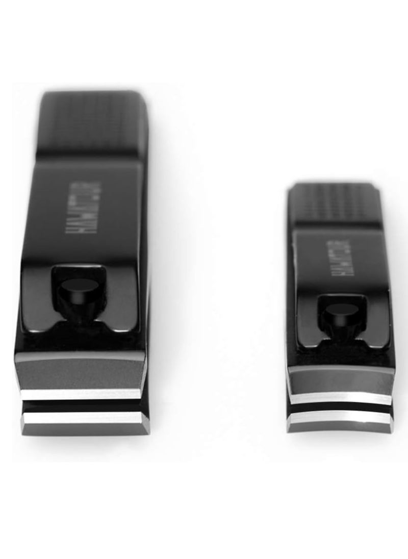 HAWATOUR HAWATOUR Nail Clippers Set, Ultra Sharp Sturdy Fingernail and Toenail Clipper Cutters with Visibly Tin Case, Black  - Image 3