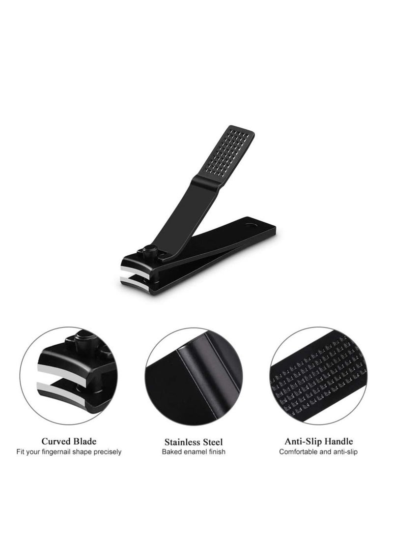 HAWATOUR HAWATOUR Nail Clippers Set, Ultra Sharp Sturdy Fingernail and Toenail Clipper Cutters with Visibly Tin Case, Black  - Image 4