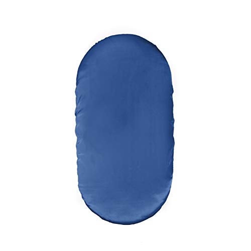 Pro Goleem Satin Bassinet Sheet Great for Baby Hair Soft Silk Feeling Sheet for Cradle or Bassinet PadMattress for Girls Gift for Newborn and Infant Navy Blue