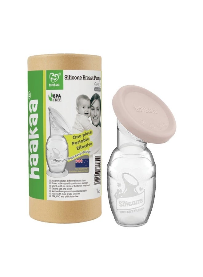 100ml Silicone Breast Pump + Cap - Blush