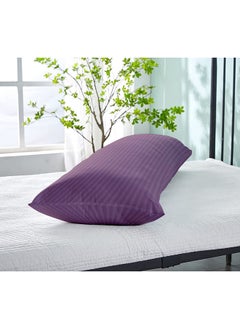 Hotel Linen Klub Krude  Long Body Pillow 1pc, Fabric: 100% Polyester 85 GSM Microfiber 1 cm Stripe Super Soft, Filling: 1300 gm Hollow Fiber Comfort, Breathable & Ultra Soft Size: 45 x 120 cm, Color: Lilac  - Image 2