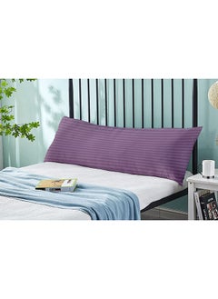 Hotel Linen Klub Krude  Long Body Pillow 1pc, Fabric: 100% Polyester 85 GSM Microfiber 1 cm Stripe Super Soft, Filling: 1300 gm Hollow Fiber Comfort, Breathable & Ultra Soft Size: 45 x 120 cm, Color: Lilac  - Image 3