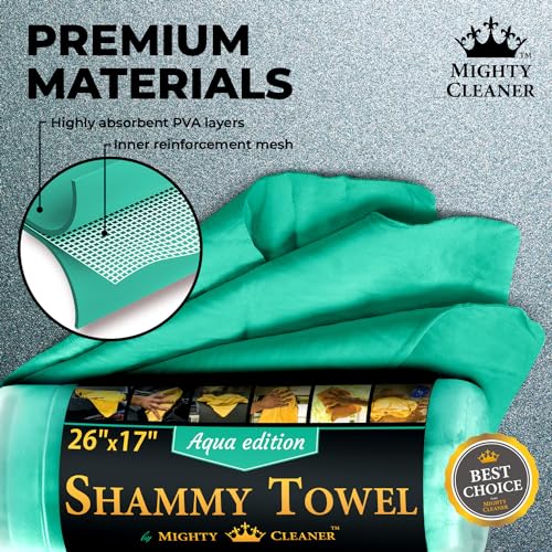 Mighty Cleaner Premium 2pk +1 Free Shammy Cloth for Car Drying - 26"x17" - Super Absorbent Chamois Towel for Car - Scratch-Free, Reusable & Soft - Image 4