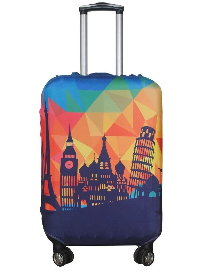 Y&D Explore Land Travel Luggage Cover Trolley Case Protective Fits 23 27 Inch Modern City M inch luggage - Image 1