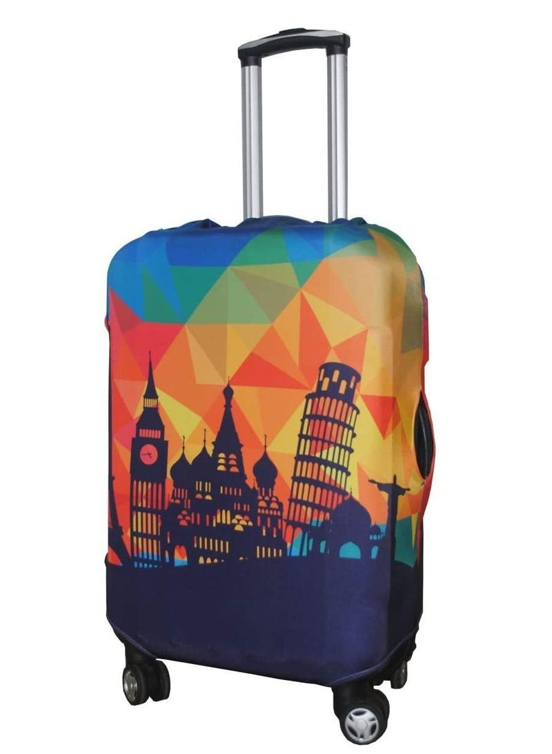 Y&D Explore Land Travel Luggage Cover Trolley Case Protective Fits 23 27 Inch Modern City M inch luggage - Image 2