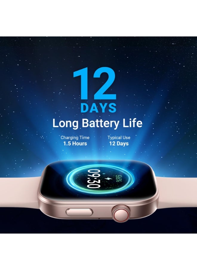 1.99"AMOLED Smart Watch with Answer/Make Calls, 3ATM Waterproof/Heart Rate/blood pressure/Sleep Tracker