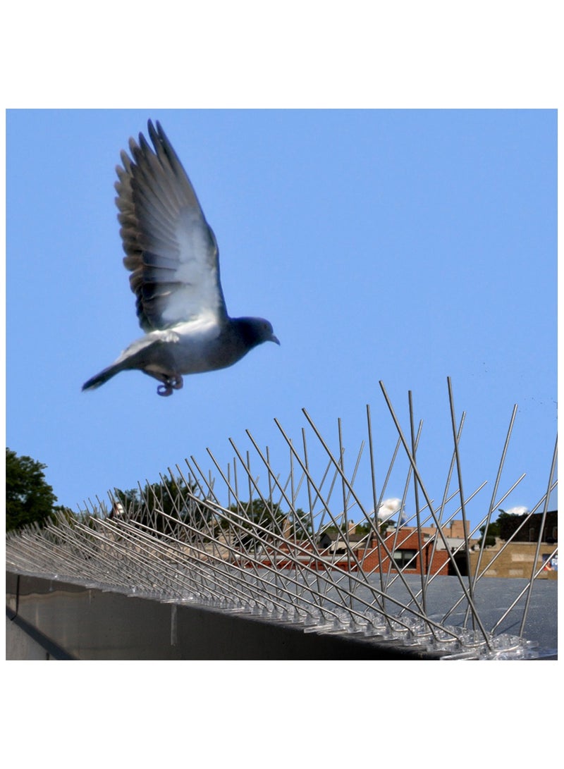 Duravel Bird Spikes -Stainless Steel 5-Pin Bird Repellent Spikes, Comes Assembled, Covers (Pack-Of 6) - Image 2