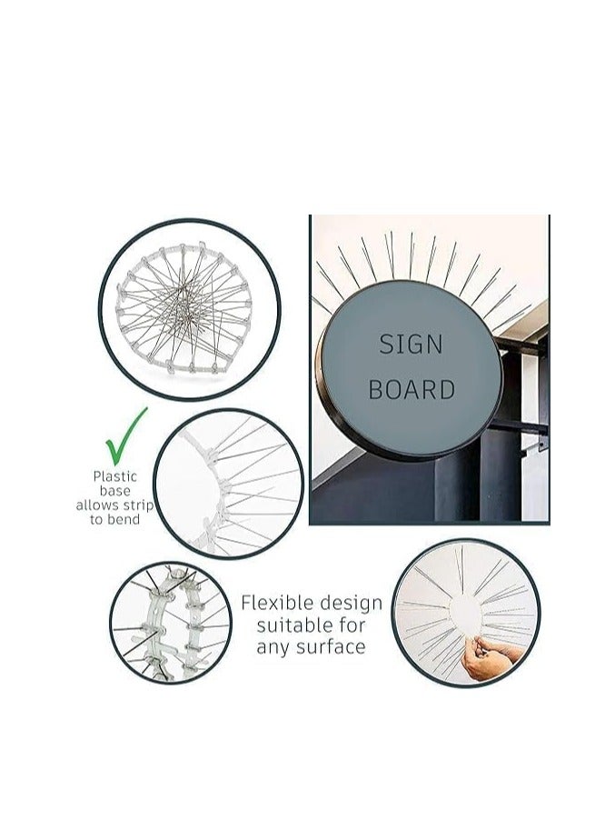 Duravel Bird Spikes -Stainless Steel 5-Pin Bird Repellent Spikes, Comes Assembled, Covers (Pack-Of 6) - Image 5