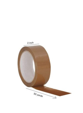 Brown Packaging Tape | 2 inches x 50 yards Strong Heavy Duty Packing Tape for Parcel Boxes, Moving Boxes, Large Postal Bags, Office Use [1 Rolls] - view 2