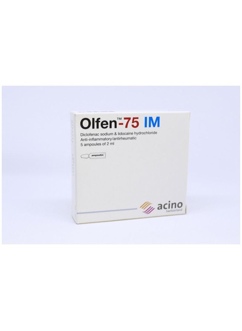 OLFEN - أمبولات حقن عضلية 75 مجم/ 2 مل 5 أمبولات - Image 1