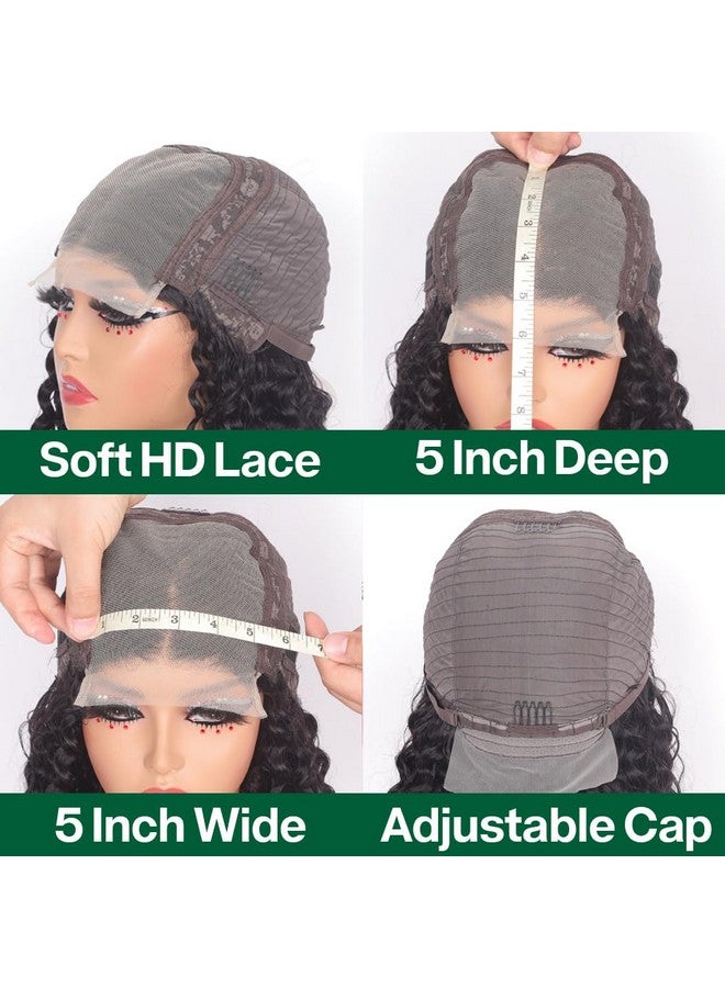 Ailwelia Curly Bob Wig Human Hair Wear And Go Glueless Wigs 5X5 Hd Lace Closure Wigs Human Hair Wig Short Curly Wigs For Black Women Jerry Curl Wig Pre Plucked 200 Density 14 Inch - Image 5