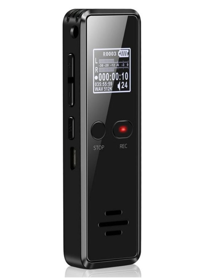 VOCXA - Digital Voice Activated Recorder Dictaphone Long Distance Audio Recording MP3 Player Noise Reduction WAV Record , 128GB - Image 1