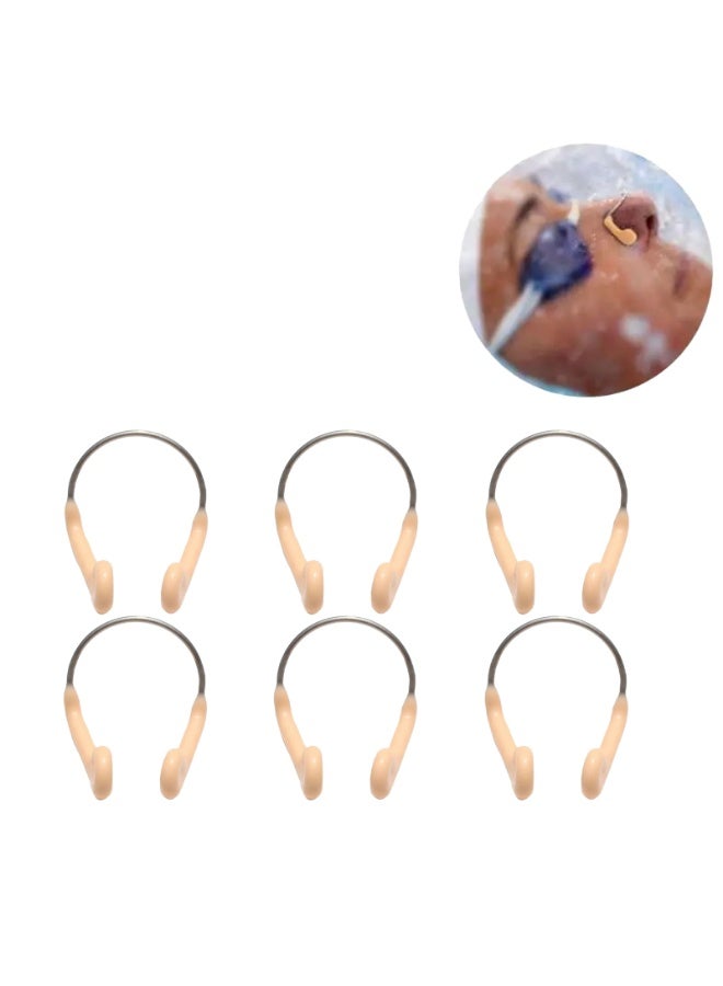 Swimming Nose Clip Soft Silicone Pad Waterproof Surfing Nose Plug Protector Adjustable Comfortable,6 PCS - Image 1