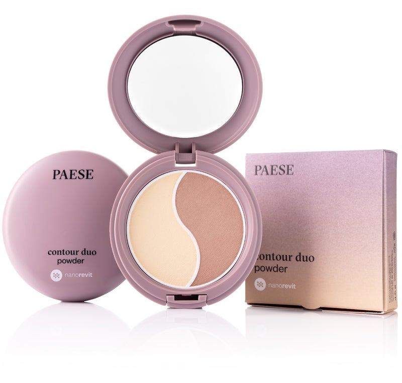 Paese Nanorevit Contour Duo Powder Perfect Face Contouring Set with Sculpting Powder & Bronzer for Natural Definition and Radiant Finish - Image 1