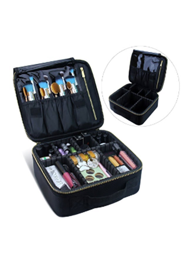 Professional Multi-Layer Large Capacity Cosmetic Bag Black - Image 1