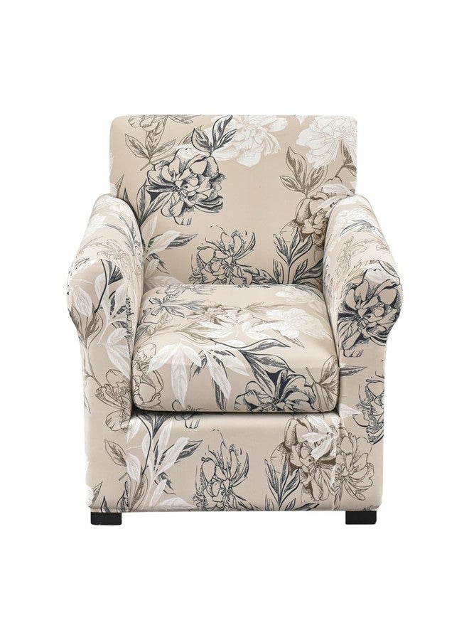 FORCHEER Sofa Covers for Single Cushion Couch Stretch Floral 2 Piece Armchair Slipcover with 1 Separate Chair Cushion Couch Cover Washable (Armchair, Styles 4) - Image 1