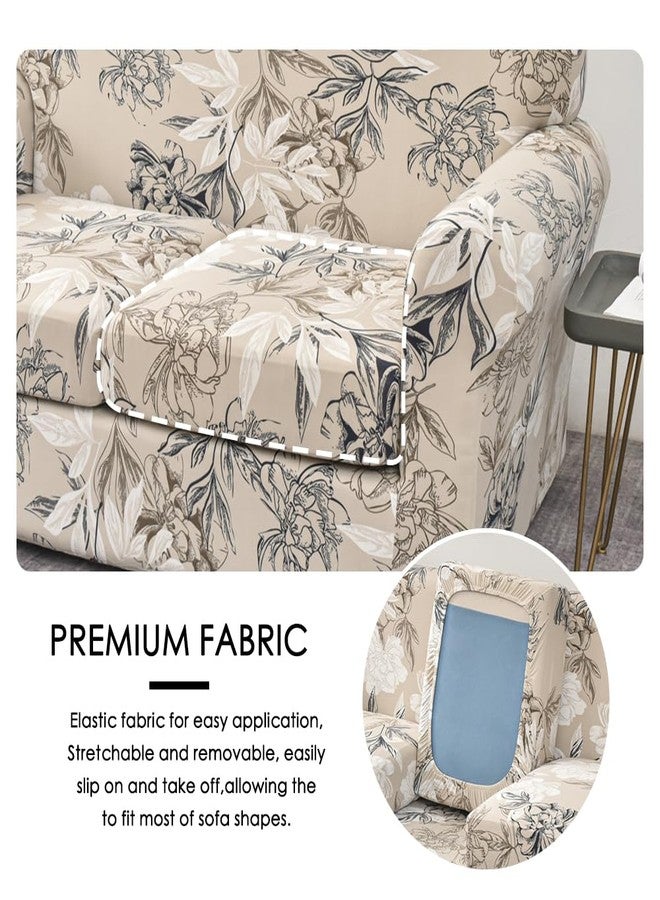FORCHEER Sofa Covers for Single Cushion Couch Stretch Floral 2 Piece Armchair Slipcover with 1 Separate Chair Cushion Couch Cover Washable (Armchair, Styles 4) - Image 2