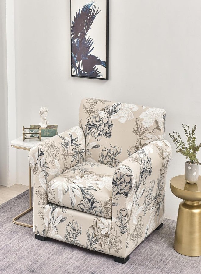 FORCHEER Sofa Covers for Single Cushion Couch Stretch Floral 2 Piece Armchair Slipcover with 1 Separate Chair Cushion Couch Cover Washable (Armchair, Styles 4) - Image 5