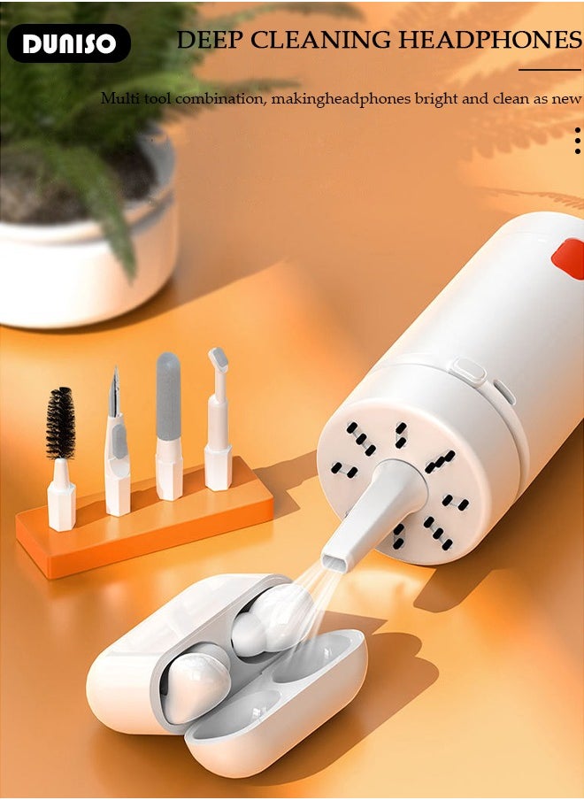 DUNISO - 21 in 1 Electronics Cleaning Kit, Multifunctional Cleaning Kit for Keyboard, Portable Cleaning Kit with USB Charging for Computers, Cleaning Soft Brush Tool for Camera and Bluetooth Headset, Cleaner Kit with Dust Absorption Function for All Types of Cell Phones and Computers (Detergent not included) - Image 1