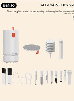 DUNISO 21 in 1 Electronics Cleaning Kit, Multifunctional Cleaning Kit for Keyboard, Portable Cleaning Kit with USB Charging for Computers, Cleaning Soft Brush Tool for Camera and Bluetooth Headset, Cleaner Kit with Dust Absorption Function for All Types of Cell Phones and Computers (Detergent not included)  - Image 3