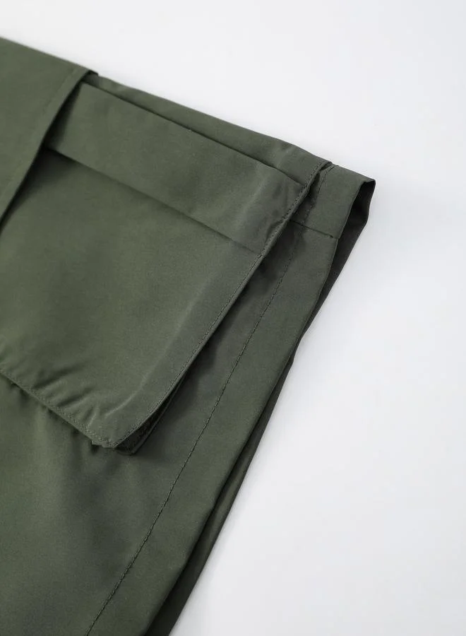 Take Two Khaki Men Khaki Solid Short Sleeve Shirt and Shorts Co-Ords for Men | Best Price UAE