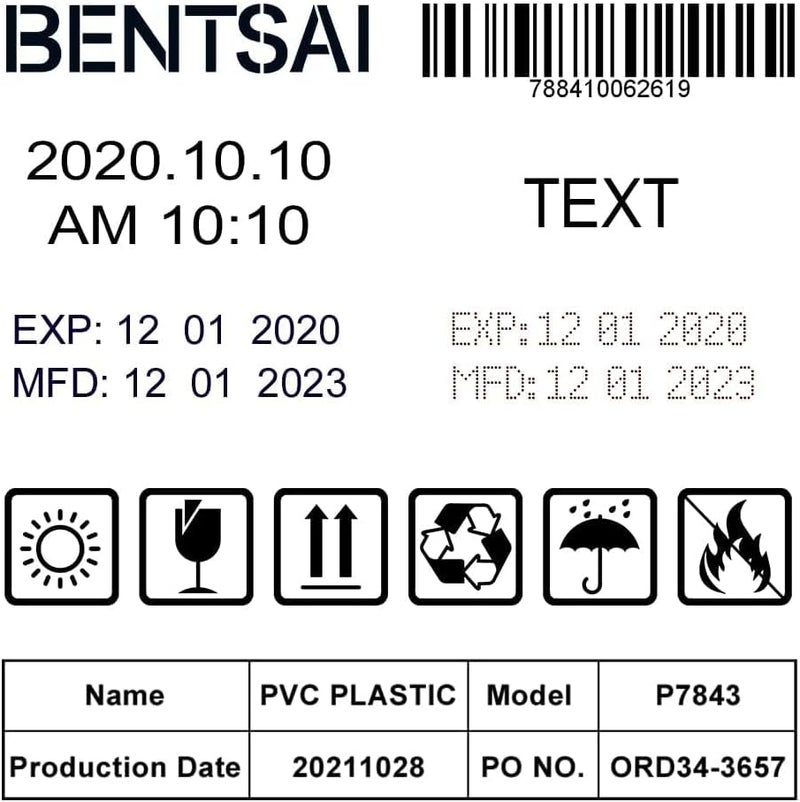 بنتساي خرطوشة حبر BENTSAI BT-2580P الأصلية سريعة الجفاف بالمذيبات للطابعة النافثة للحبر المحمولة BT-HH6105B2/BT-HH6105B3/B10 (أسود) - Image 4
