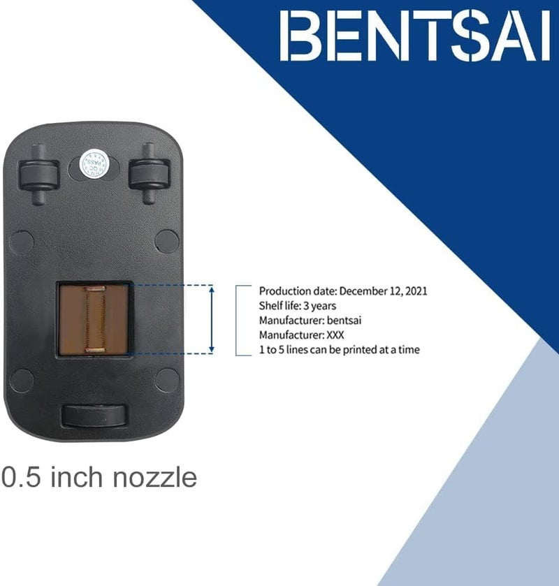 بنتساي خرطوشة حبر BENTSAI BT-2580P الأصلية سريعة الجفاف بالمذيبات للطابعة النافثة للحبر المحمولة BT-HH6105B2/BT-HH6105B3/B10 (أسود) - Image 5
