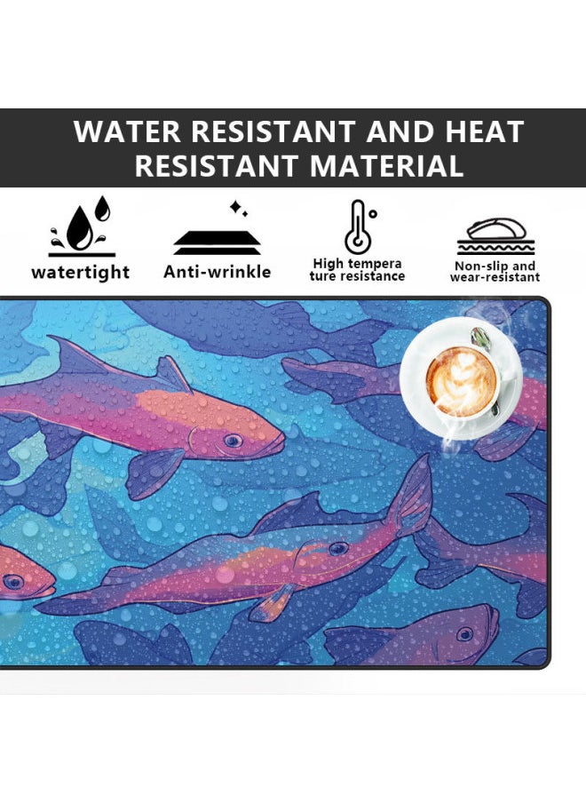 Generic - Exclusive For Hot Art Skull Series Mouse Pad Office Table Mat Rubber Non-slip E-sports Table Mat-Color:300*800*4mm-Pattern:L-30 - Image 1
