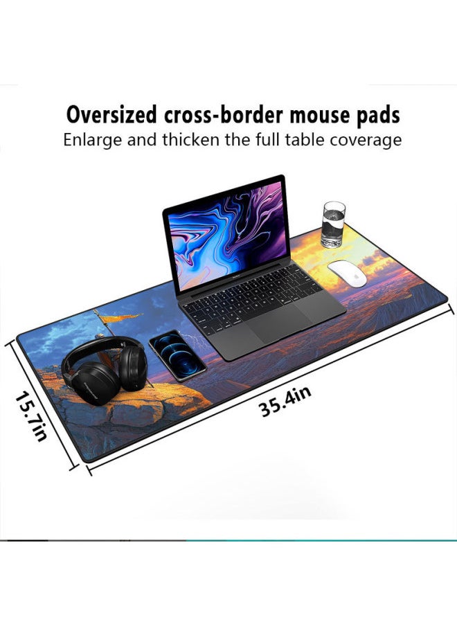 Generic - Exclusive For Hot Art Skull Series Mouse Pad Office Table Mat Rubber Non-slip E-sports Table Mat-Color:300*800*4mm-Pattern:L-30 - Image 1