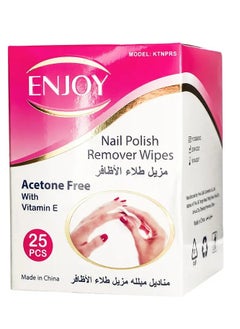 ENJOY Nail Polish Remover Wet Wipes 25 Pieces  - Image 1
