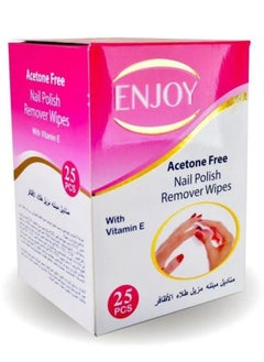 ENJOY Nail Polish Remover Wet Wipes 25 Pieces  - Image 2