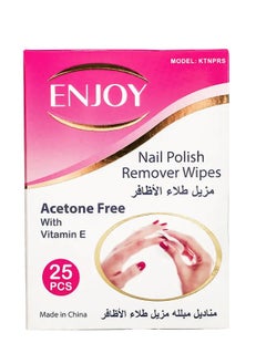 ENJOY Nail Polish Remover Wet Wipes 25 Pieces  - Image 3