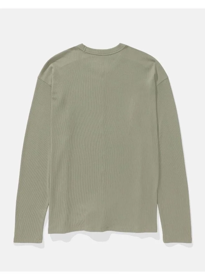 American Eagle AE Plush Long-Sleeve T-Shirt