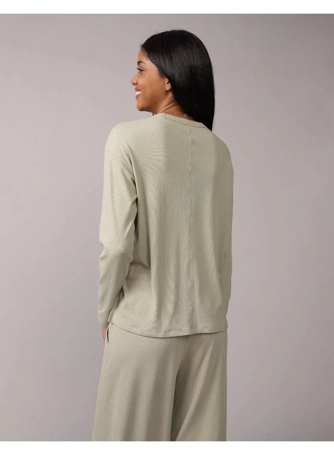 American Eagle AE Plush Long-Sleeve T-Shirt