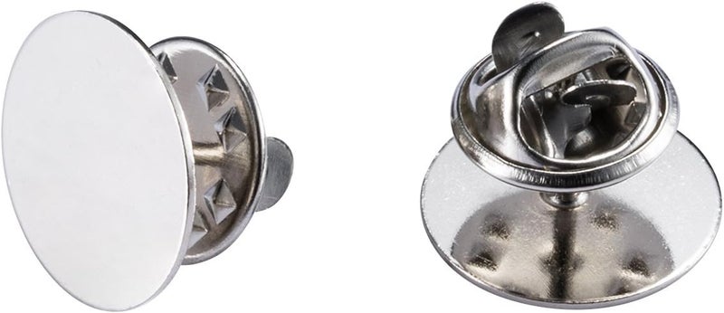 Canomo 50 Pairs Butterfly Pin Backs with 15mm Tie Tacks Blank Pins for for Lapel Pins, Service Bars and Jewelry(Silver) - Image 3