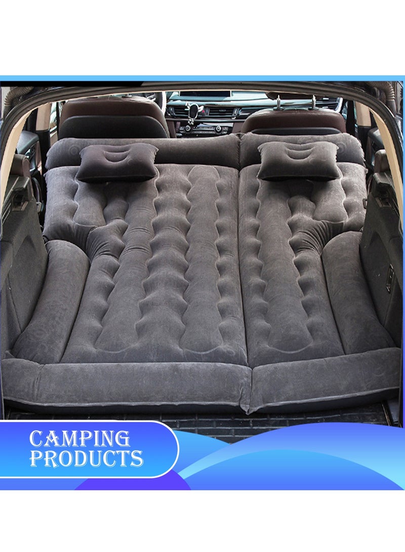 Manful Inflatable Mattress with Pump Portable Outdoor Air Mattress Foldable Single Thickened Flocking Mattress for Outdoor and Home - Image 4