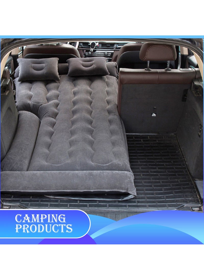 Manful Inflatable Mattress with Pump Portable Outdoor Air Mattress Foldable Single Thickened Flocking Mattress for Outdoor and Home - Image 5