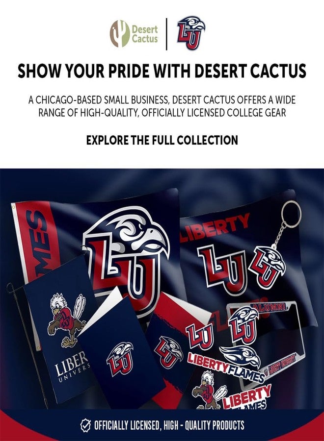 Desert Cactus Liberty University Baseball Hat Flames Brimmed Embroidered Cap Adjustable Cloth Strap Adult (Style A) Blue - Image 5