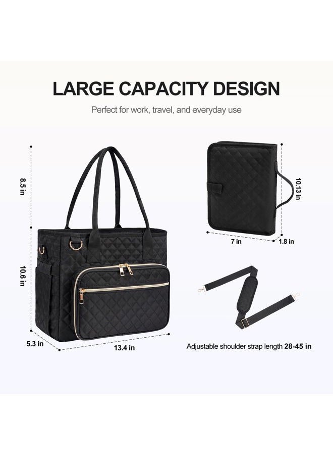 honitty Bible Bag with Bible Cover Case,Bible Bags with Shoulder Strap for Women,Church Study Supplies Accessories, Black - Image 4