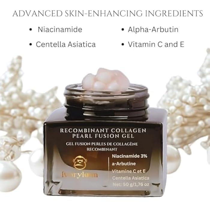 ivory loom Adaptive Hydration Pearl Fusion Gel | Recombinant Collagen, Niacinamide, Alpha-Arbutin, Vitamin C & E | Next-Level Hydration, Zero Greasiness | For All Skin Types | 50g (1.76 oz) - Image 2