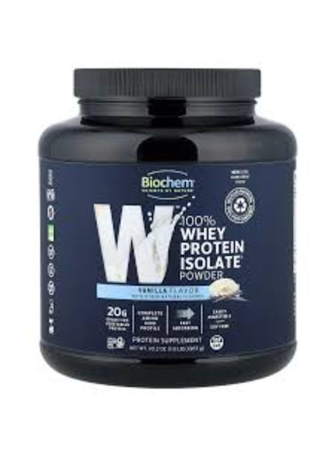 Biochem, 100% Whey Isolate Protein Powder, Vanilla, 857g - Image 1